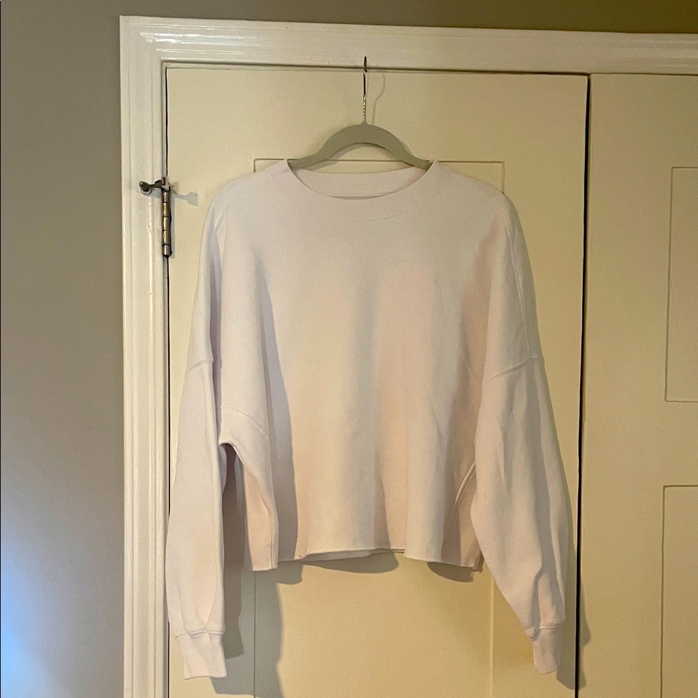 Abercrombie & Fitch Soft White Crew Neck Sweatshirt